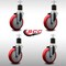 Service Caster 5'' SS Red Poly Wheel Swivel 1-7/8'' Expanding Stem Caster Set, 4PK SCC-SSEX20S514-PPUB-RED-178-4 - alternate 2